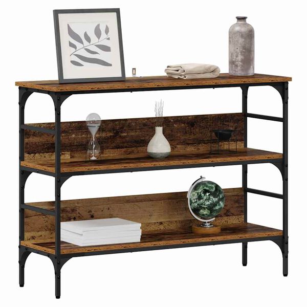 vidaXL Console Table Old Wood 100 x 32 x 75 cm Engineered wood