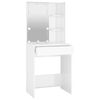 vidaXL Dressing Table with LED High Gloss White 60x40x140 cm