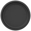 vidaXL Round Flower Tray 24 pcs Black &Oslash; 23.5 x 2.5 cm Plastic