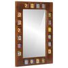 vidaXL Bathroom Mirror Walnut 50 x 70 x 3 cm Solid Mango Wood