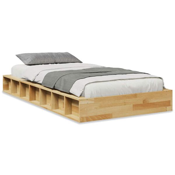 vidaXL Bed Frame without Mattress 90x200 cm Solid Wood Oak