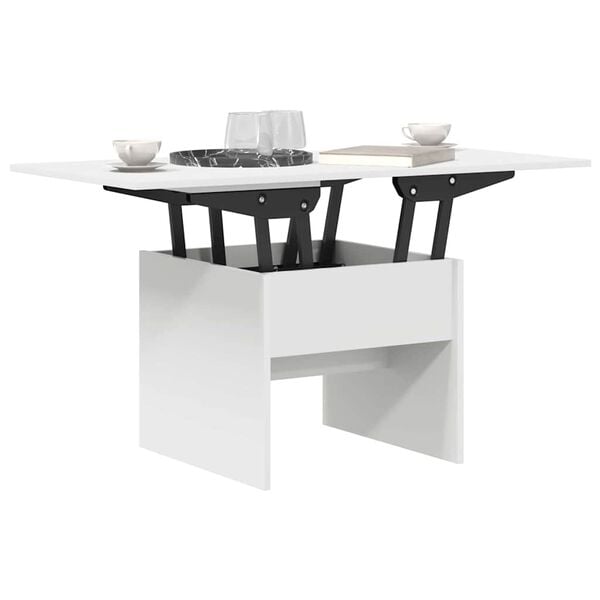 vidaXL Coffee Table White 55 x 54.5 x 45 cm Engineered wood