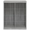 vidaXL Sideboard with LED Lights Grey Sonoma 81x37x100 cm