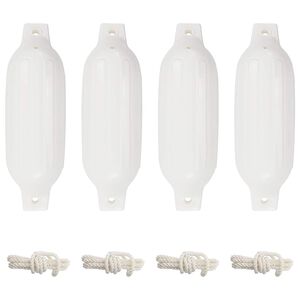 vidaXL Boat bumpers White 41 x 11.5 cm PVC