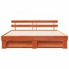 vidaXL Bed Frame with Headboard Brown 180 x 200 cm Solid Pine Wood