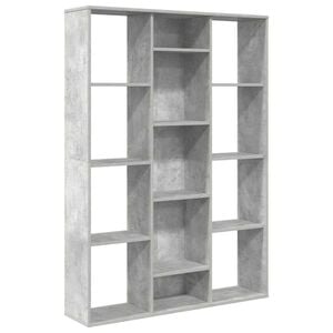 vidaXL Room Divider/Book Cabinet Concrete Grey 100x24x140 cm