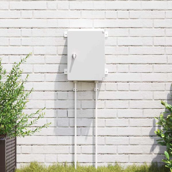 vidaXL Control Cabinet Grey 32 x 13 x 33 cm ABS Plastic