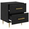 vidaXL Bedside Cabinet with Drawer 2 pcs Black Oak 40 x 35 x 47.5 cm