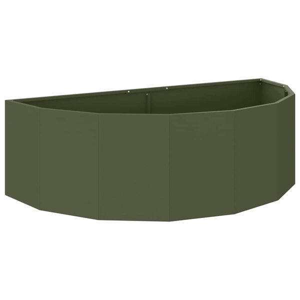 vidaXL Planter Olive Green 120 x 60 x 35 cm Steel