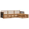 vidaXL Outdoor Sofa Set Natural 249 x 162.5 x 73 cm Solid Acacia Wood