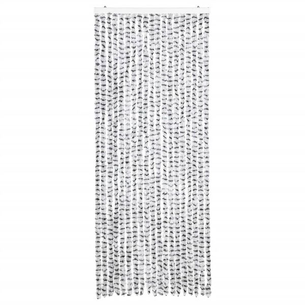 vidaXL Insect Curtain Light and Dark Grey 56x185 cm Chenille
