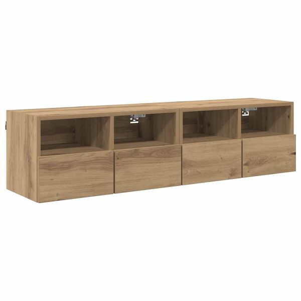 vidaXL TV Wall Cabinets Wall-mounted 2 pcs Artisan Oak 60 x 30 x 30 cm