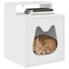 vidaXL Cat House Gloss White 42.5 x 40 x 53.5 cm Engineered Wood
