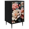 vidaXL Bedside Cabinet BORNE Black Oak 36 x 33 x 61 cm Engineered Wood
