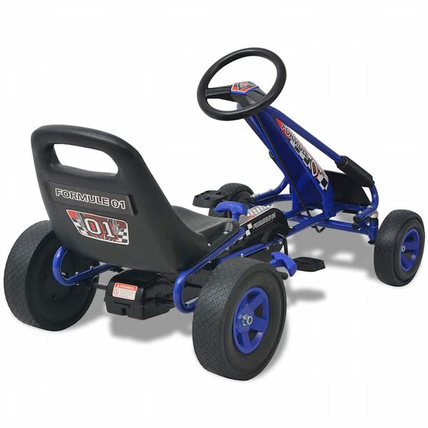 vidaXL Pedal Go Kart with Adjustable Seat Blue