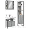 vidaXL 3 Piece Bathroom Cabinet Set Grey Sonoma Engineered Wood