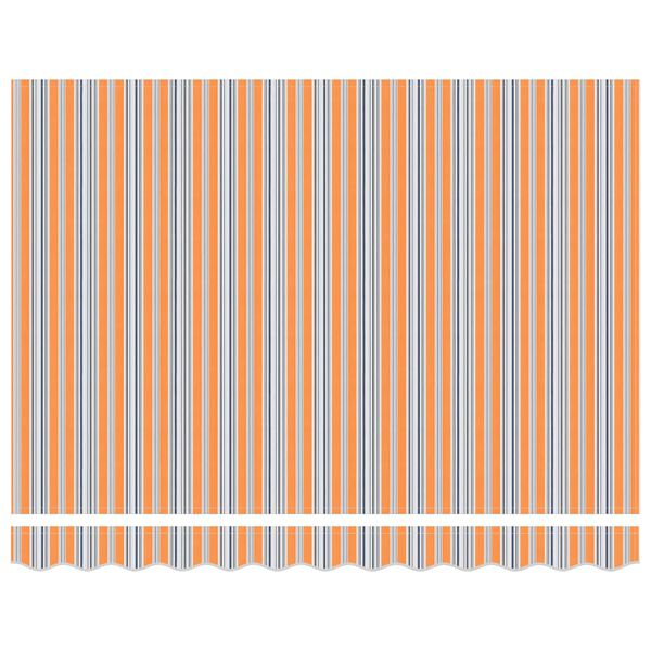 vidaXL Retractable Awning Blue and Orange 300 x 250 cm