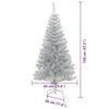 vidaXL Christmas Tree with 150 LEDs with Stand Silver 120 cm PET