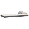 vidaXL Bed Frame without Mattress Grey 100x200 cm Solid Wood Pine