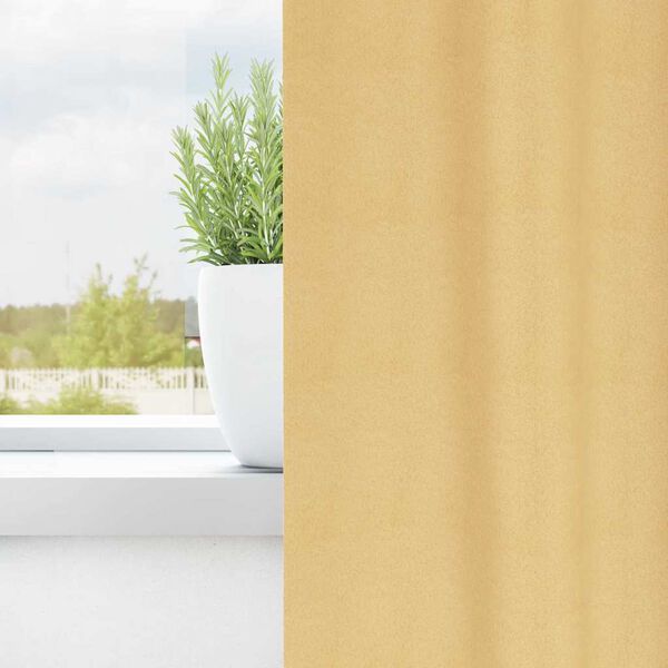 vidaXL Blackout Curtains with Rings 2 pcs Beige 260 x 140 cm Polyester