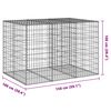 vidaXL Gabion Basket with Cover 150x100x100 cm Galvanised Iron