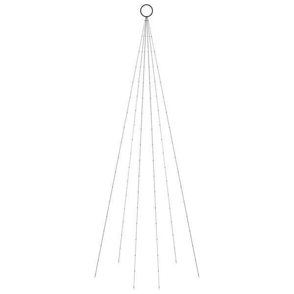 vidaXL Christmas Tree on Flagpole Cold white 108 LEDs 180 cm