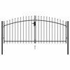 vidaXL Fence Gate Woerden Double Door with Spike Top 299.5x174.5 cm