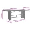 vidaXL Garden Table with Acacia Wood Top Grey 190x80x75 cm Poly Rattan
