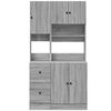vidaXL Kitchen Cabinet Grey Sonoma 95x50x180 cm Engineered Wood
