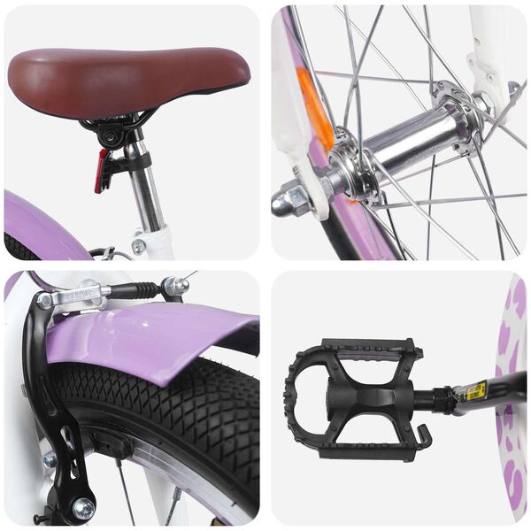 vidaXL Kids Bike 18'' for 5-7 Years Old Purple