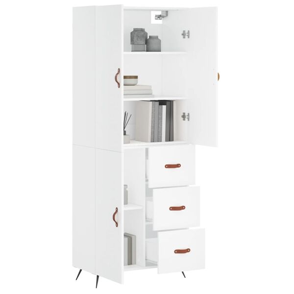 vidaXL Highboard White 69.5x34x180 cm Engineered Wood