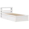 vidaXL Bed Frame with Headboard White 75x190 cm Small Single Solid Wood Pine