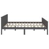 vidaXL Bed Frame without Mattress Dark Grey Solid Wood Pine 200x200 cm (322208+2x321990)