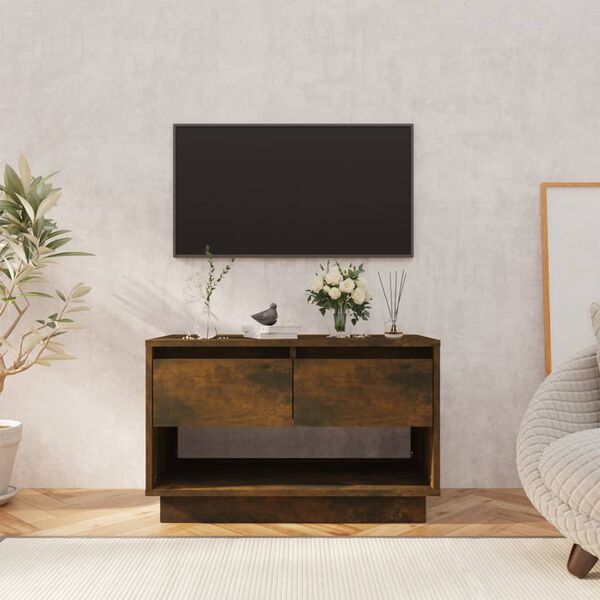 vidaXL TV Cabinet Smoked Oak 70x41x44 cm Engineered Wood