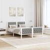 vidaXL Bed Frame Light Grey 140 x 200 cm Solid Pine Wood