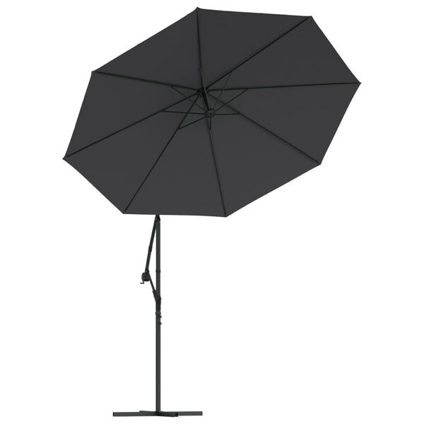 vidaXL Replacement Fabric for Cantilever Umbrella Black 350 cm