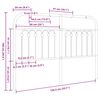vidaXL Metal Replace Headboard White 135 cm