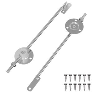 vidaXL Lid Support Hinge 2 pcs Silver 194 x 36 x 18 mm Iron