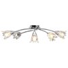 vidaXL Ceiling Lamp with Transparent Glass Shades for 5 E14 Bulbs Tulip