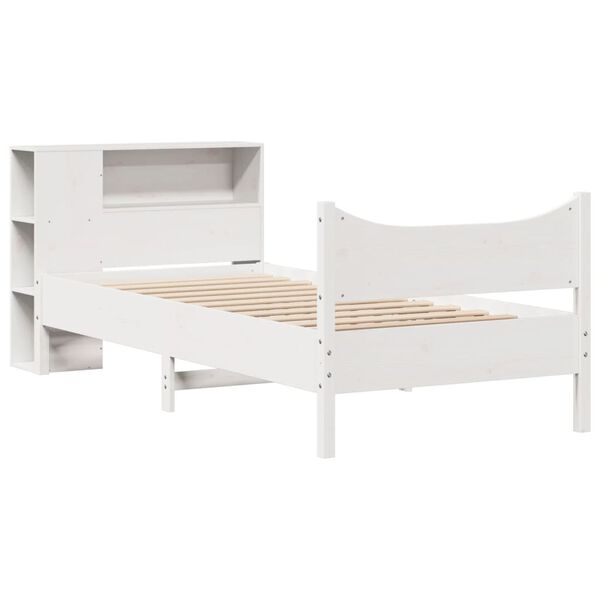 vidaXL Bed Frame without Mattress White 90x200 cm Solid Wood Pine