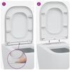 vidaXL Toilet Seat White 47.5 x 35 x 3.6 cm Duroplast