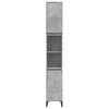 vidaXL Bathroom Cabinet Concrete Grey 30x30x190 cm Engineered Wood