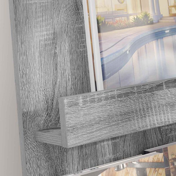 vidaXL Magazine Rack Grey Sonoma 43 x 11 x 102 cm Engineered Wood