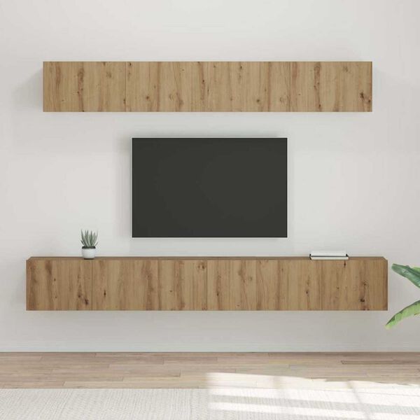 vidaXL TV Cabinet Set Wall-mounted 5 pcs Artisan Oak Engineered Wood