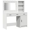 vidaXL Dressing Table with Mirror Lights 2 pcs White Engineered Wood