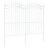 vidaXL Garden Fence White 240 x 215 cm Powder-coated steel