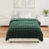 vidaXL Faux Rabbit Fur Blanket Dark Green 130 x 150 cm Polyester