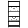 vidaXL Bookshelf Black Oak 80 x 30 x 190 cm Engineered Wood