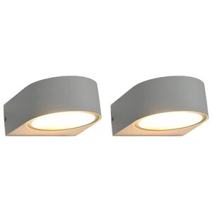 vidaXL Outdoor Wall Lights 2 pcs 11 W White Round