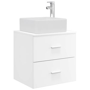 vidaXL Wall-Mounted Sink Vanity White 53 x 34.5 x 63 cm